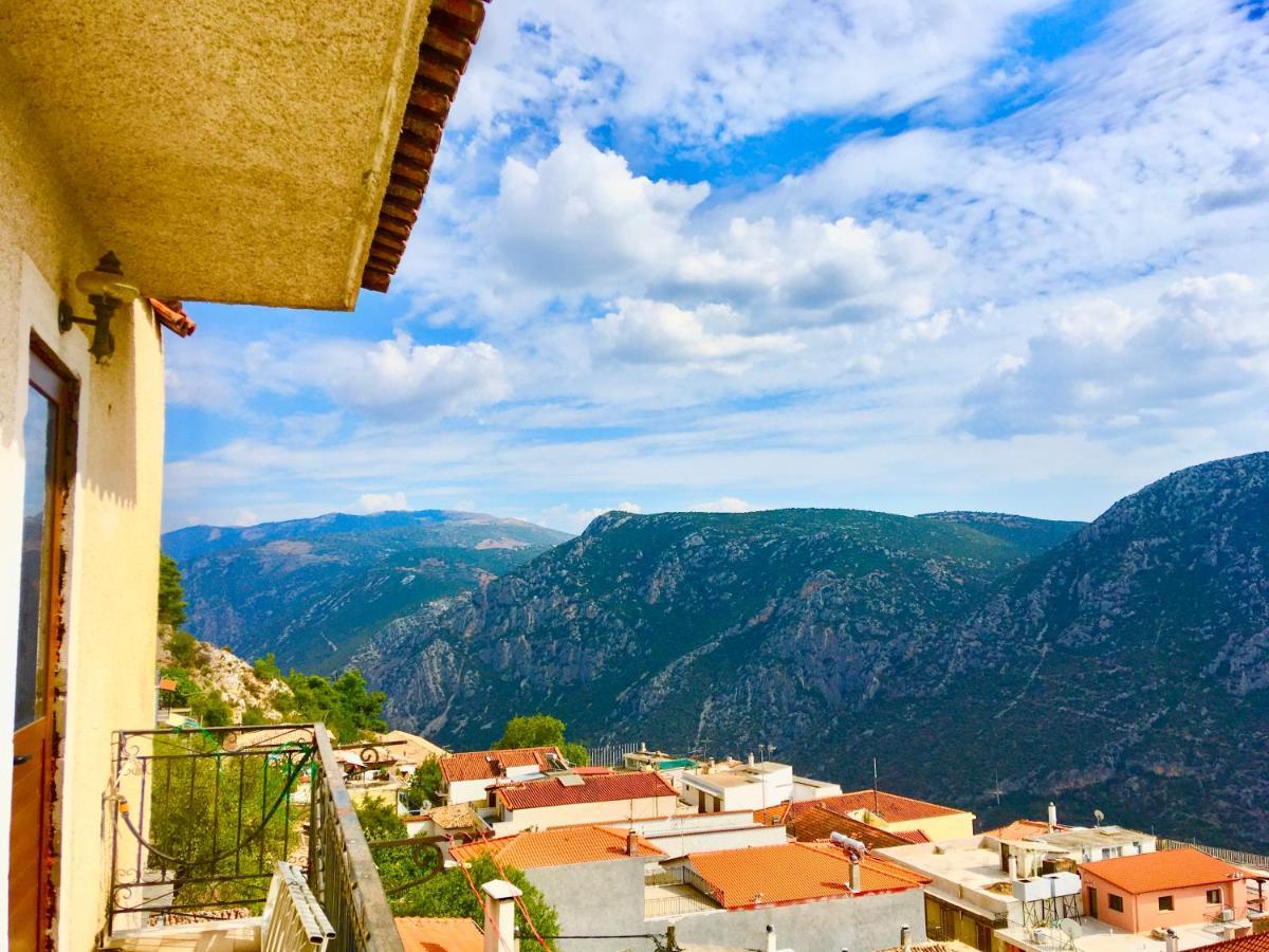 Delphi Celebrity V I P The Navel Of The Earth, Center-Delphi-Penthouse Galaxy&Sky Panoramic View, Harmony&Yoga Apartment Екстериор снимка