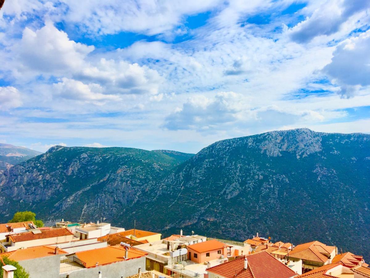 Delphi Celebrity V I P The Navel Of The Earth, Center-Delphi-Penthouse Galaxy&Sky Panoramic View, Harmony&Yoga Apartment Екстериор снимка